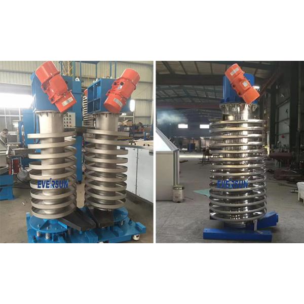 Stainless Steel 304 Vertical Spiral Dry Elevator Conveyor For Cocoa Powder Cooling