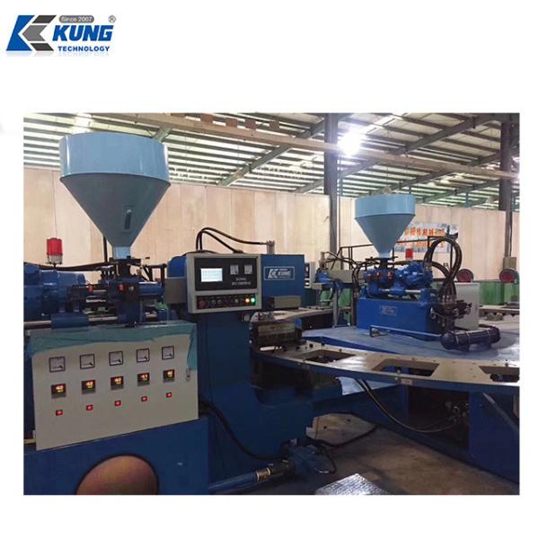 Quality Practical Slipper TPR Sole Making Machine , Rotary PVC Air Blowing Injection Machine for sale