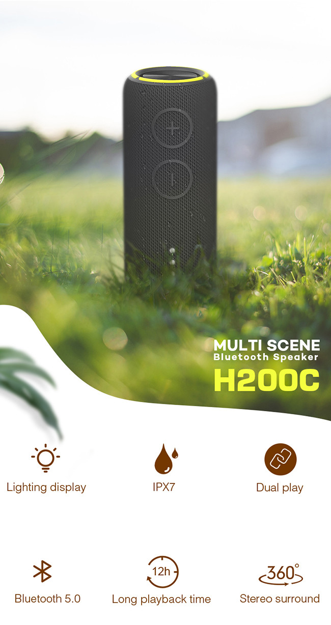 7.6 X 8 X 18 Cm Wireless Fabric Speaker 10 - 30m Ozzie Bluetooth Speaker