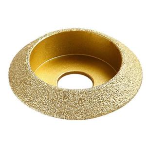 China 75mm Diamond Hand V Shape Grinding Wheel Vacuum Brazed on sale