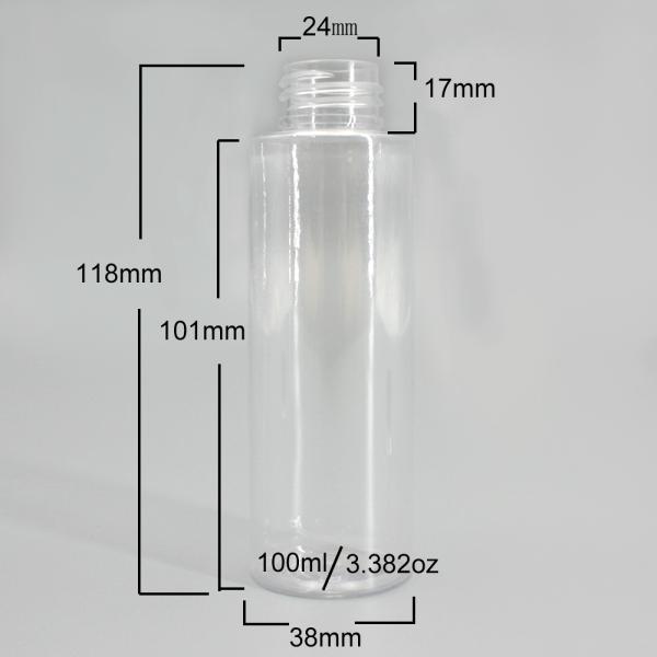Transparent 24mm 100ml Frosted Plastic Liquor Bottles