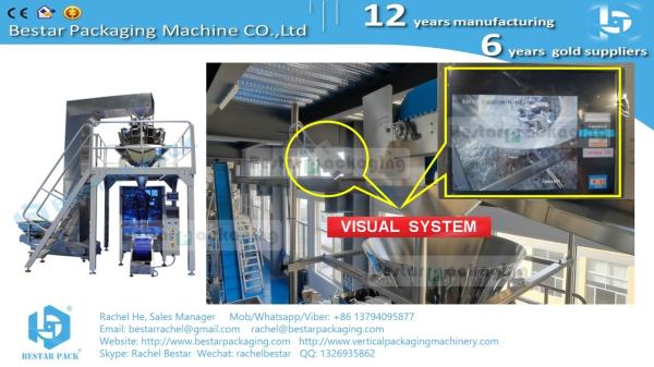 Automatic packing machine making plastic pouch customized weighing function with