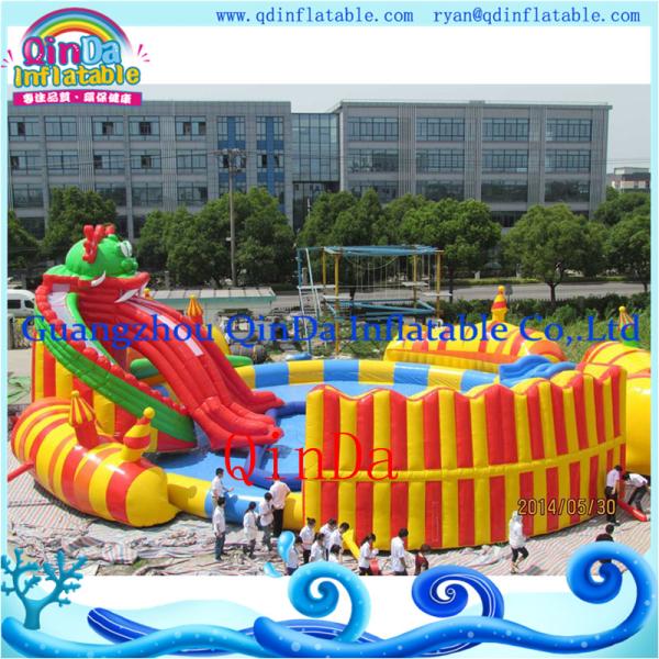 Quality Kids Inflatable Water Slide with a Pool Protable Water Park. Water Pool Slide for sale