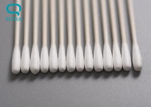 Cleanroom Disposable Cotton Cleaning Swabs With Smooth Pointed Head