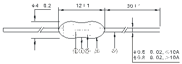 4.0mm Width x 12mm Length Epoxy Coated Time Lag Slow Blow Pico Axial Pico Fuse T 1A 350V 277V Subminiature Fuse