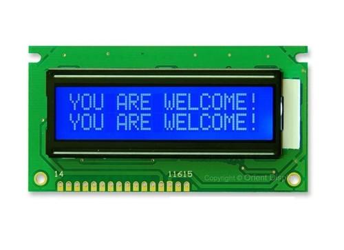 Transmissive Gray Mode STN LCD Display 16 X 2 Lcd Monitor Module With 1 / 16