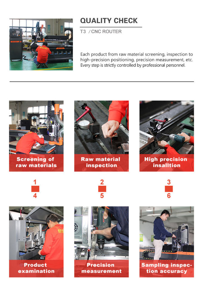 SGS 60HZ 3500W CNC Router Cutting Machine For Wood Milling