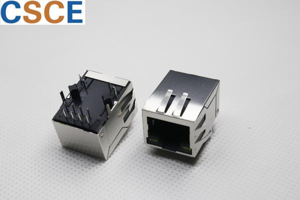 Quality Tab Down Magnetic RJ45 Jack / Ethernet Magnetic Socket With Transformer for sale