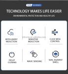 Touchless Smart Trash Can 17.5L White Color Rectangular Auto Self Packing
