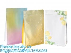 China Square Bottom Pouches Zipper Foil Flat Bottom,Food, Dry Fruit, Snack, Nuts, Cookie, Biscuit, Candy, Sugar on sale