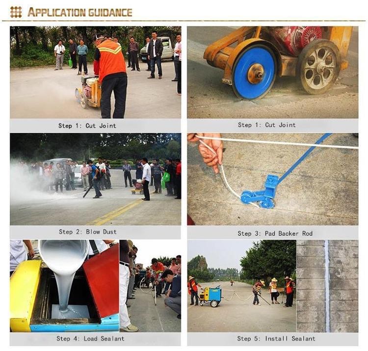 one component polyurethane self-leveling sealant for contraction/expansion joints and cracks in concrete floors and deck