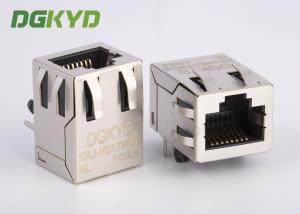 China Single Port Megabit ethernet RJ45 PCB Connector , RJ45 Shielded Plug 100BASE on sale