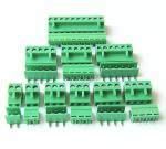 3.96mm Pitch PCB Pluggable Screw Terminal Blocks Plug + Pin Header Socket Green