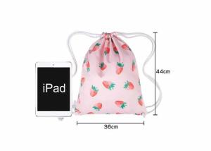 Buy cheap Customized Adjustable Strap Cotton Drawstring Backpack Unisex Pink Bag product