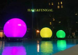 China 1.5M Inflatable Sphere LED Balloon Light Floating On Water For Pool Party on sale