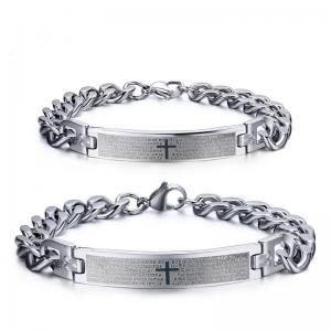 China Stainless Steel Couple Bracelets Jewelry,  Charm Faith Love Hope Bracelet, Scripture engraving bracelet on sale