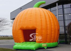China Halloween Inflatables Giant Pumpkin Kids Bounce House Double for outdoor party on sale