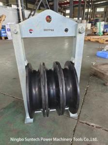Buy cheap 3 Nylon Sheaves With Rubber Bundled Overhead Conductor Stringing Blocks product
