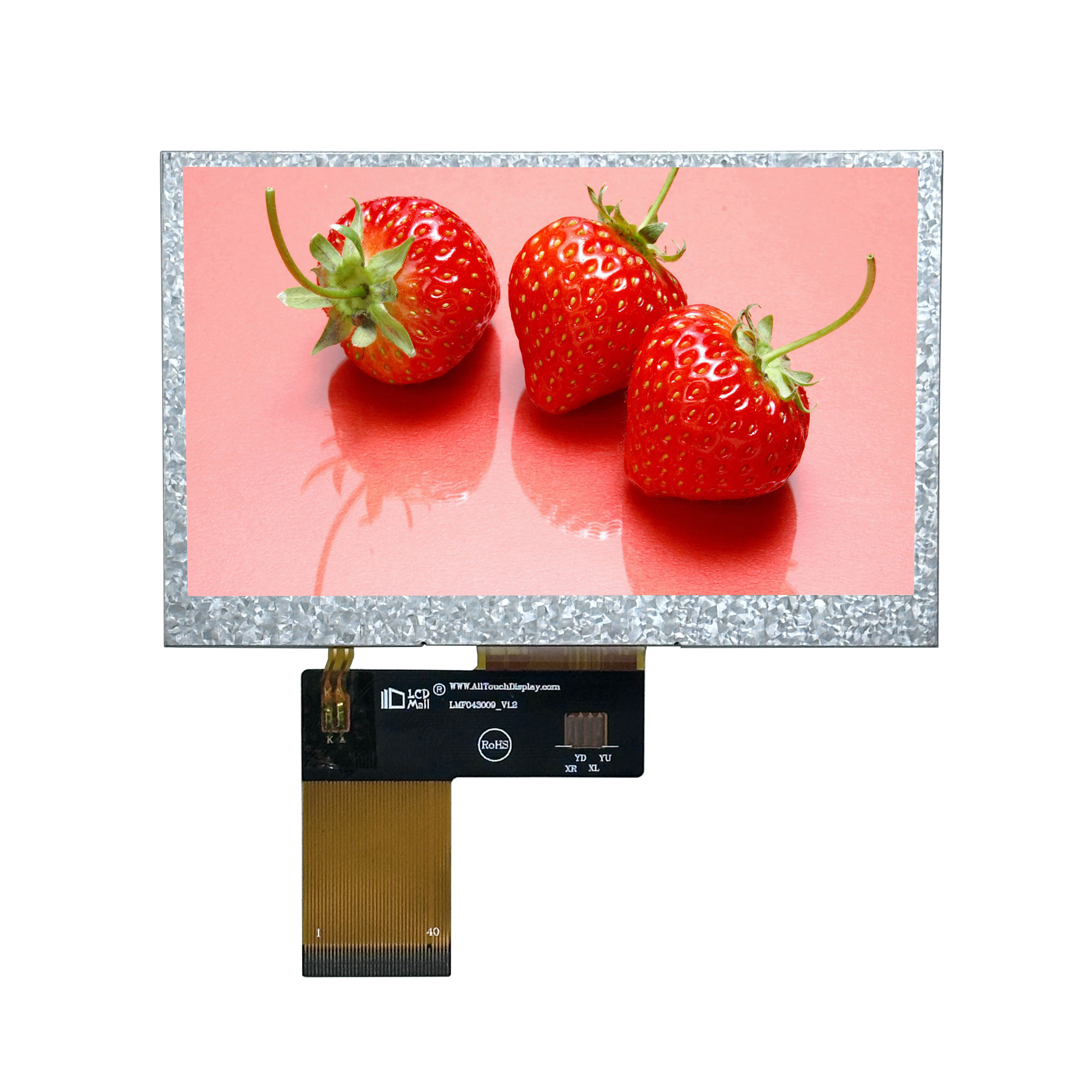 Customized Resistive / Capacitive Touch RGB Interface TFT LCD Display 4.3 Inch 480x272