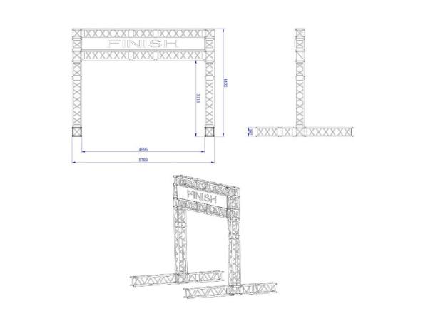 Quality Outdoor Event Performance Aluminum Truss Tower Goal Post Truss System for sale