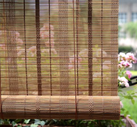 Quality OEM Multilayer 20"Wx48"L Wooden Woven Bamboo Blinds Roman Shade for sale