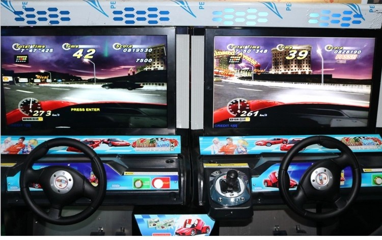 Double Player Coin Operated Arcade Car Racing Game Machine