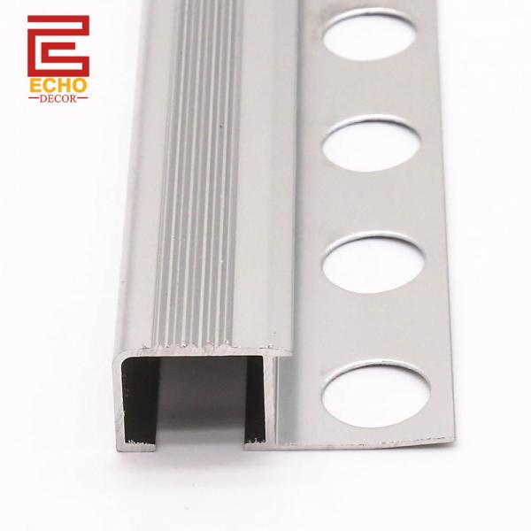 Anti Slip Square External Stair Nosing Trim Step Nosing Aluminium