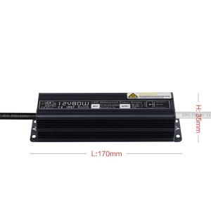 Buy cheap DC 12V 80W Lighting Transformer Waterproof LED Driver Power Supply IP67 Input AC170-250V Adapter for LED Strip product