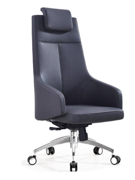 Quality Tilting Cowhide Executive Leather Office Chair High Density for sale