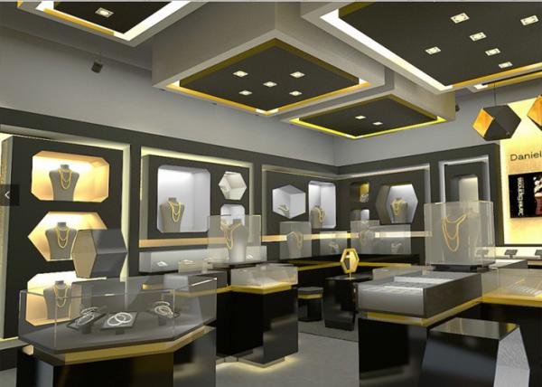Quality Fashion Black Color Jewellry Shop Display Black With Lacquer Finished for sale