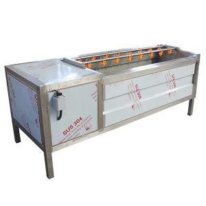 Buy cheap 1200kg/H Brush Industrial Potato Peeler Fruit And Vegetable Peeling Machine product