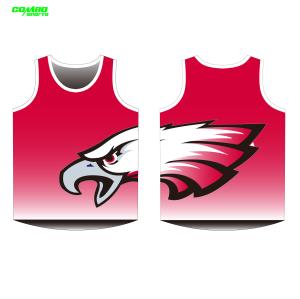 Digital Print Round Neck Singlet , 100gsm Mens Football Teamwear