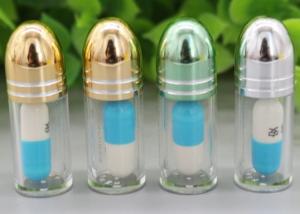 Buy cheap 2ml ISO9001 Empty Capsule Shells Golden Single Pill Container product