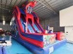 Commercial Inflatable Double Slides Spider-Man Inflatable Dry Slides Castle For