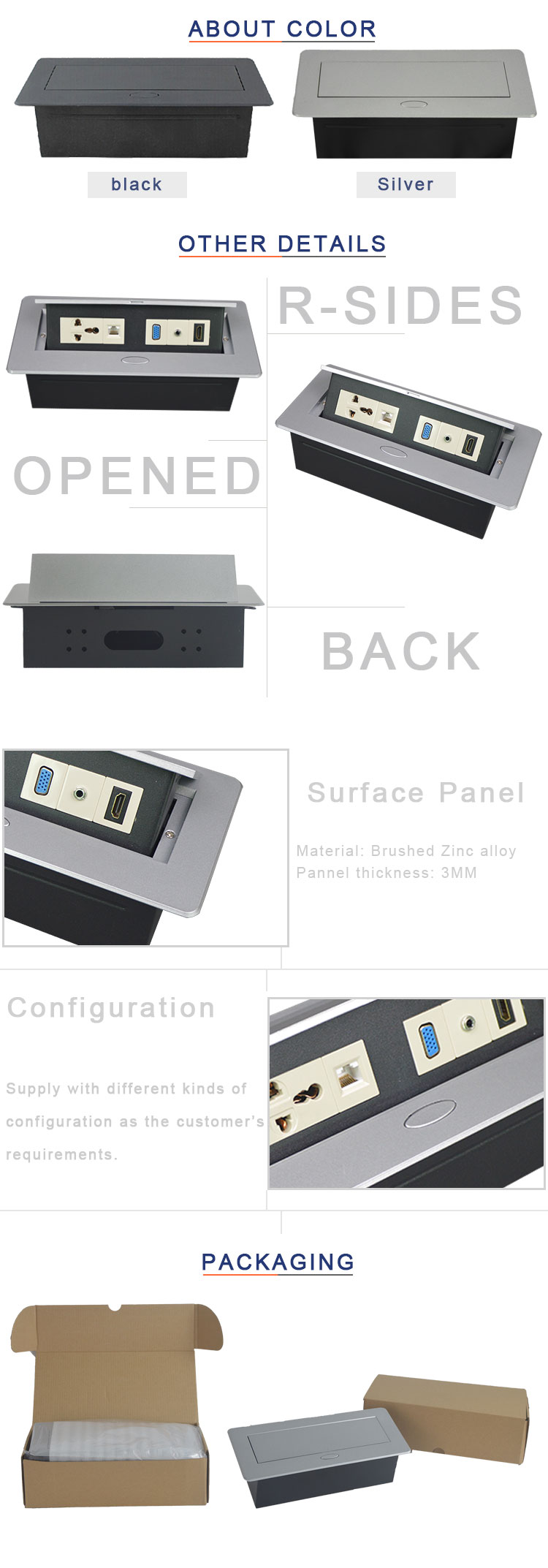 BNT meeting table used smart media table power data socket hub