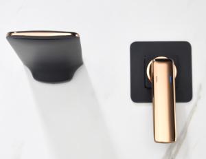 Buy cheap Black Golden Copper Waterfall ODM Concealed Basin Faucet product