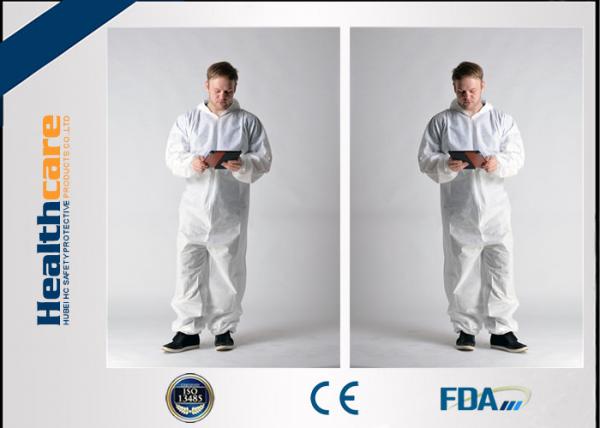 Quality Waterproof Insulated Disposable Protective Coveralls , Full Body Cleaning Suit CE FDA for sale
