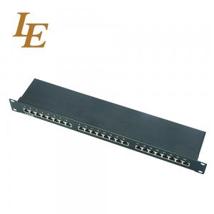 China Fiber Networking CAt5E 24 Way UTP FTP Patch Panel SPCC Plastic Rack 19 Inch Superior Performance on sale