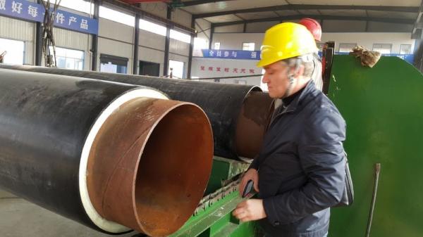 Quality PU Foam Pre-Insulated Pipe HDPE Casing Pipe Jacket Pipe Extrusion Cutting Production Line for sale