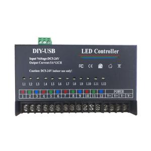 Buy cheap 12 Channel Programmable RGB LED Controller 5A×12CH For LED Strip product