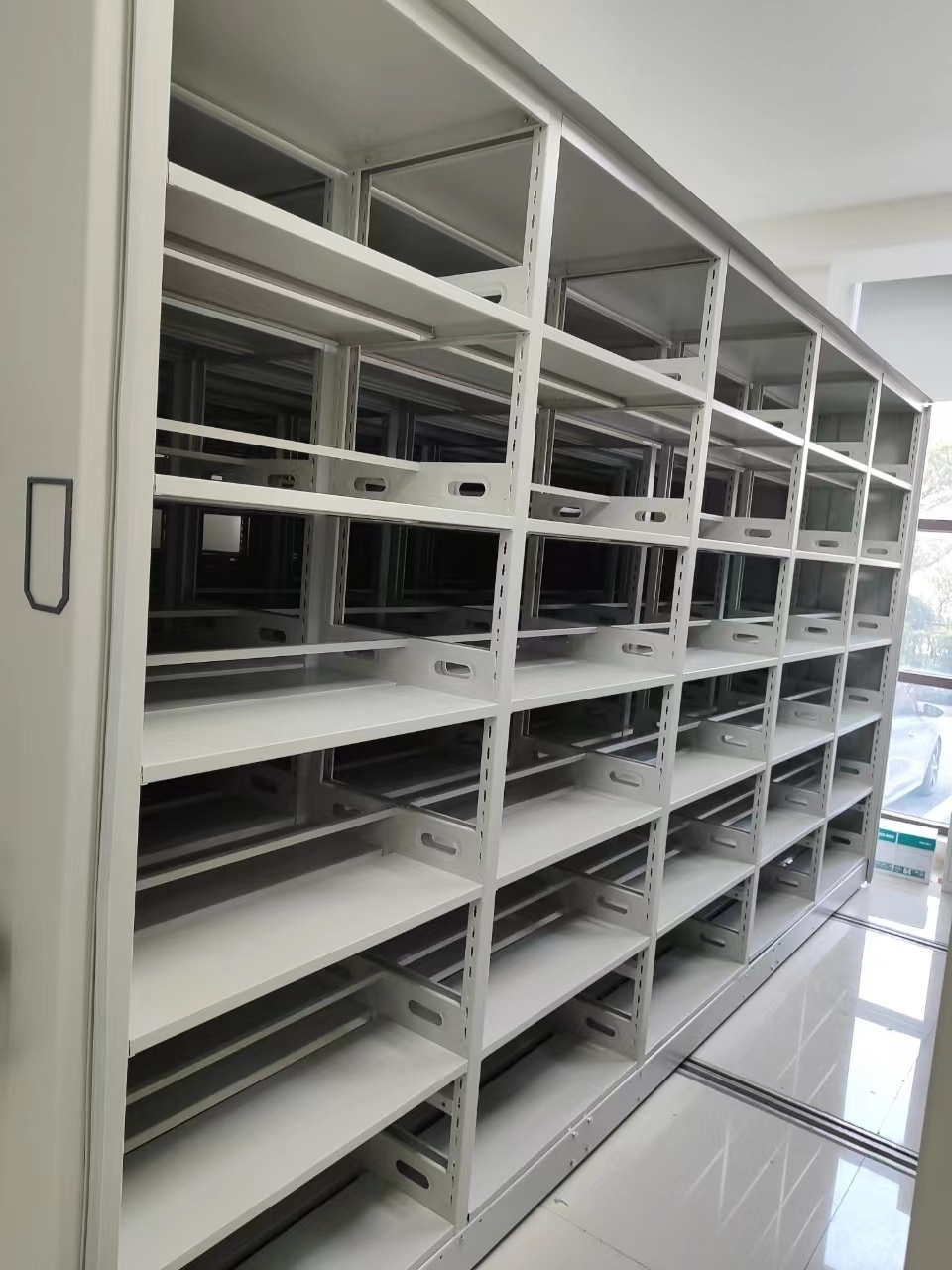 Mobile File Shelving Movable Compact Shelves Bookshelf Mobile Pallet Racking