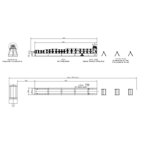 Heavy Gauge Seamless Rain Gutter Machine For 0.4-0.6mm Thickness Galvanized Sheets