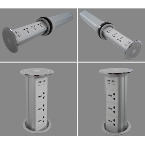 Decorative Motorized Pop Up Power Socket Rohs Certificte Bright Color