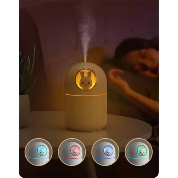 Auto Shut Off 300ML Air Purifier Humidifier CE RoHS 50ml/H Space Rabbit Humidifier