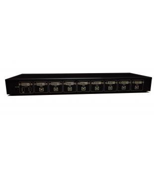 Quality 8 Port Female DVI KVM Switch SW1801D Rack Mount KVM Switch for sale