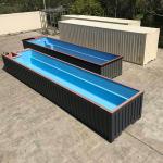 40FT Prefab Customized Size And Color Container Swimming Pool By Steel Material