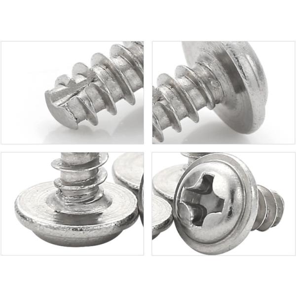 Extra Wide Rounded Head Metal Tapping Screws Thread - Cutting Tapping Screws