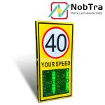 200 Meters Radar Detection Distance Digital Speed Limit Signs with 1 Year and