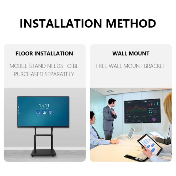 128G ROM 75 Inch Smart Interactive Whiteboard Ir Touch For Teaching Business Office