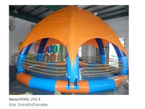 Buy cheap Inflatable pool / inflatable water pool / giant round pool with Canopy product